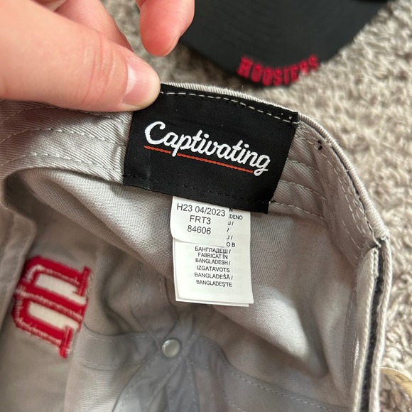 Indiana Hoosiers Captivating Baseball Cap Hat Adjustable Adult IU NCAA lot of 2 - Picture 4 of 11